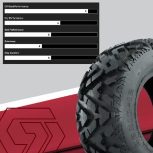 GTW® Spyder Silver Brush 12 in Wheels with 25X10-12 Barrage Mud Tires – Full Set - Image 10