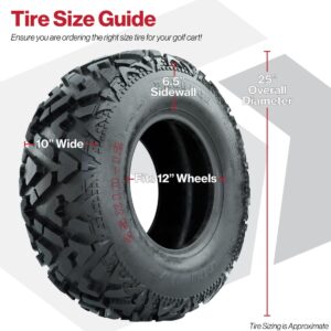 GTW® Spyder Silver Brush 12 in Wheels with 25X10-12 Barrage Mud Tires – Full Set - Image 12
