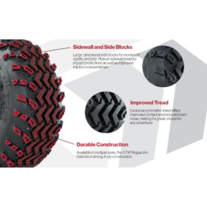GTW® Spyder Silver Brush 14 in Wheels with 23X10.00-14 Rogue All-Terrain Tires – Full Set - Image 9