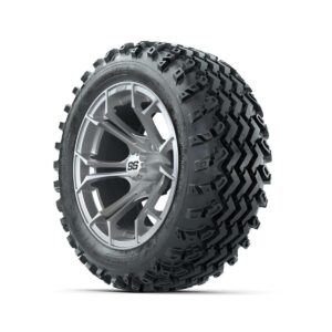 GTW® Spyder Silver Brush 14 in Wheels with 23X10.00-14 Rogue All-Terrain Tires – Full Set - Image 7