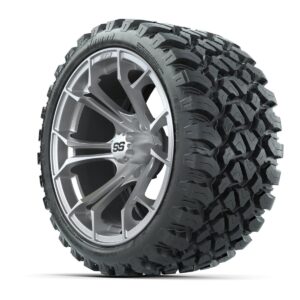 GTW Spyder Silver Brush 15 in Wheels with 23x10-R15 Nomad Steel Belt Radial All-Terrain Tires – Full Set - Image 5